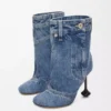 Toy Panta ayak bileği botu, yıkanmış denim Yıkanmış Denim