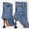 Toy Panta ayak bileği botu, yıkanmış denim Yıkanmış Denim