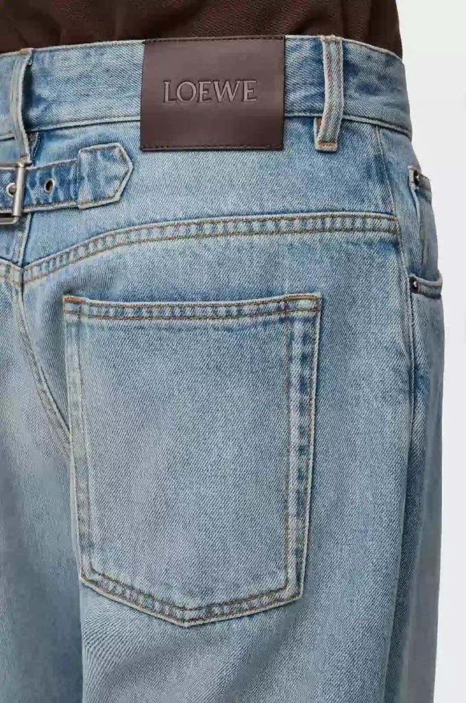Vintage mavi denim kot pantolon