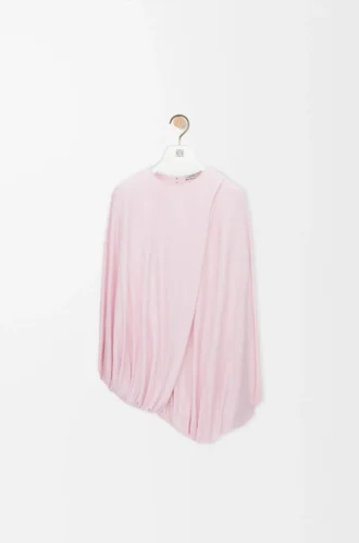 Viskon drape üst Pembe