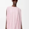 Viskon drape üst Pembe