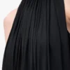 Viskon halter üst Siyah