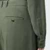 Viskon karışımlı haki yeşili pantolon