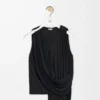 Viskon siyah drape üst