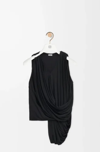 Viskon siyah drape üst