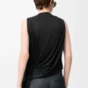Viskon siyah drape üst