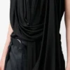 Viskon siyah drape üst