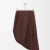 Viskondan drape etek Kahve