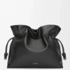 XL Flamenco nappa dana derisinden yapılmış clutch Siyah