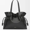 XL Flamenco nappa dana derisinden yapılmış clutch Siyah
