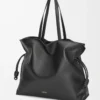 XL Flamenco nappa dana derisinden yapılmış clutch Siyah