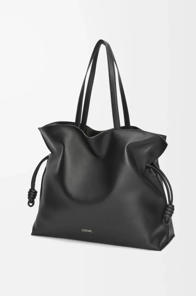 XL Flamenco nappa dana derisinden yapılmış clutch Siyah