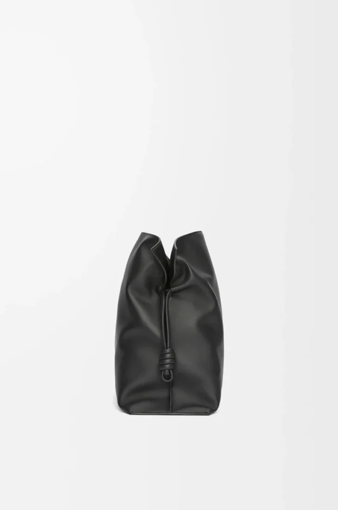 XL Flamenco nappa dana derisinden yapılmış clutch Siyah