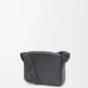 XS Military messenger çanta, yumuşak ve pürüzsüz dana derisi ve jakarlı siyah