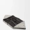 XXL Puzzle Fold tote, kanvas jakarlı ve dana derisi Doğal/Siyah