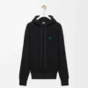 Yün kapüşonlu sweatshirt Siyah