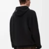 Yün kapüşonlu sweatshirt Siyah