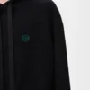 Yün kapüşonlu sweatshirt Siyah