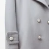 Yün Pebble peacoat Gri