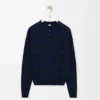 Yün polo kazak Lacivert/Siyah