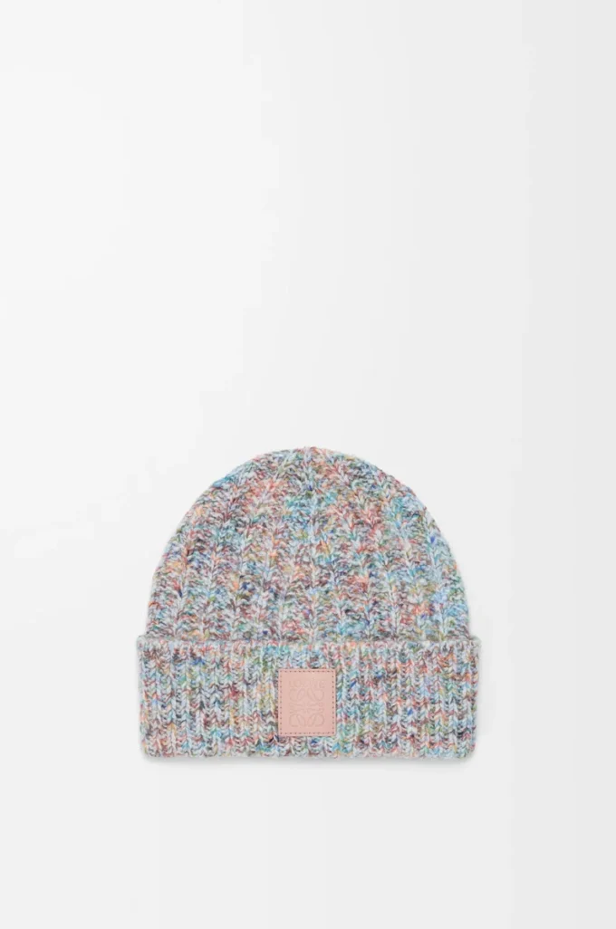 Yün ve kaşmir karışımı bere Çok renkli