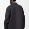 Yün ve kaşmirden üretilmiş overshirt Kömür Melanj