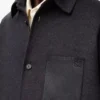 Yün ve kaşmirden üretilmiş overshirt Kömür Melanj