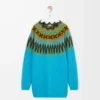 Yün ve mohair karışımı kazak Mavi/Çok renkli