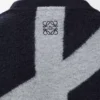 Yün ve pamuktan üretilmiş sweatshirt Lacivert/Gri
