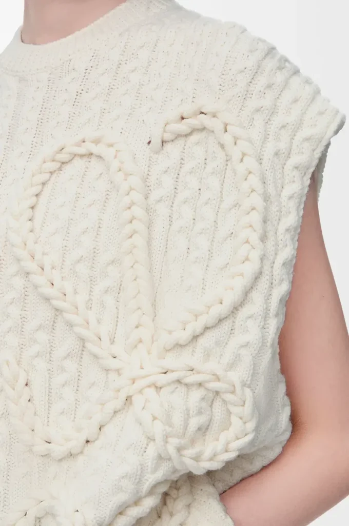 Yün yelek Beyaz