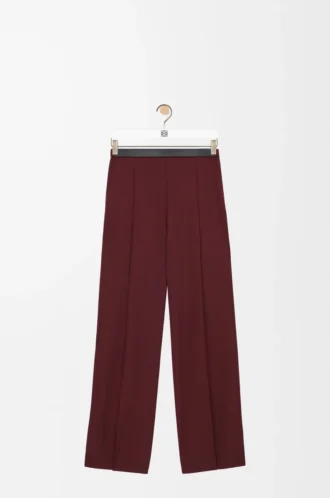 Yünlü bordo pantolon