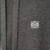 Yünlü gri kapüşonlu sweatshirt