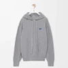 Yünlü kapüşonlu sweatshirt Açık gri melanj