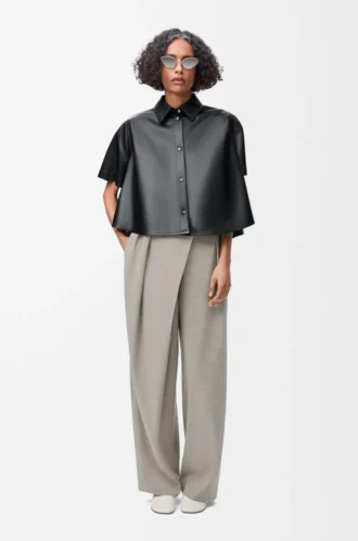 Yünlü sargı pantolon Açık Bej Melanj