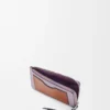 Yumuşak damarlı dana derisinden madeni para kartlık Dirty Mauve/Squirrel