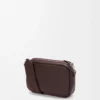 Yumuşak damarlı dana derisinden üretilmiş küçük Pebble messenger çanta Oxblood