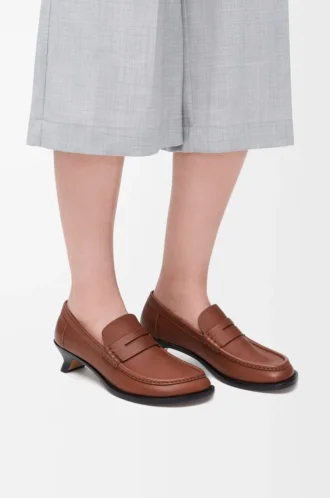 Yumuşak dana derisinden Campo loafer Rust