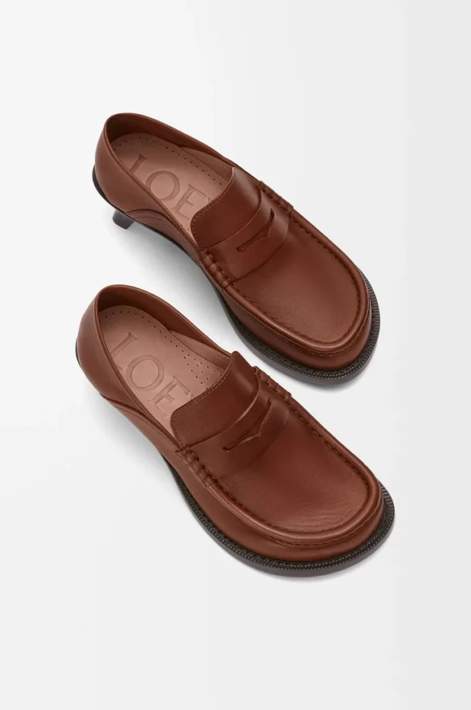 Yumuşak dana derisinden Campo loafer Rust