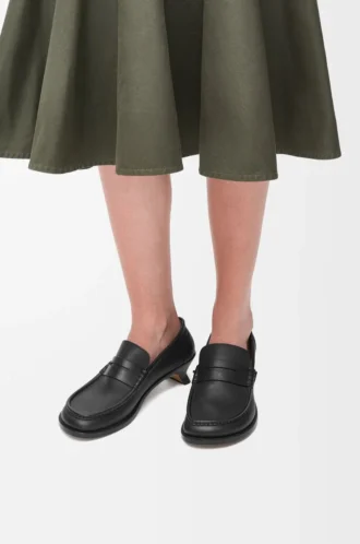Yumuşak dana derisinden Campo loafer Siyah
