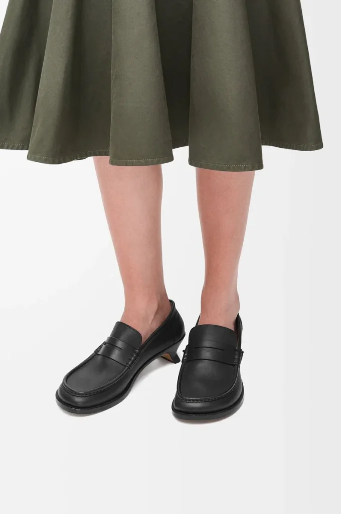 Yumuşak dana derisinden Campo loafer Siyah