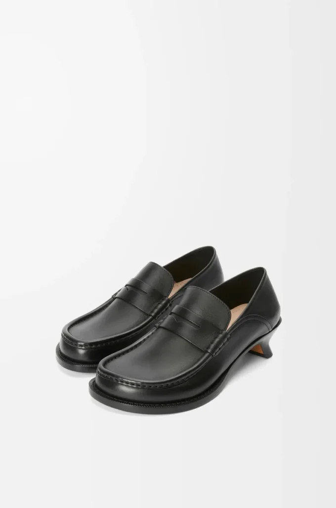 Yumuşak dana derisinden Campo loafer Siyah
