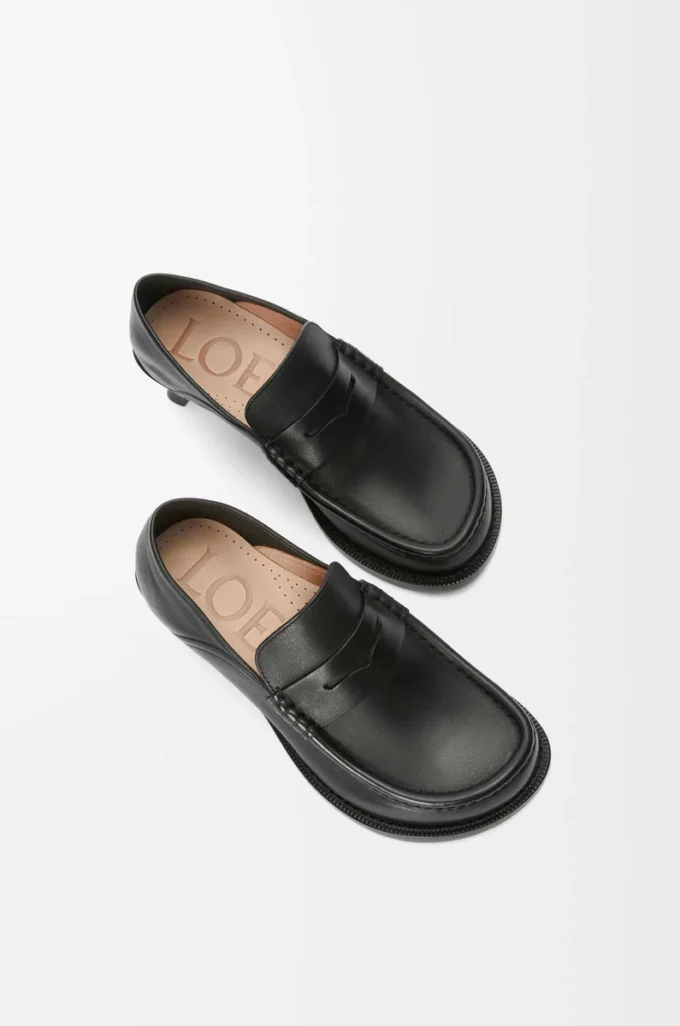 Yumuşak dana derisinden Campo loafer Siyah