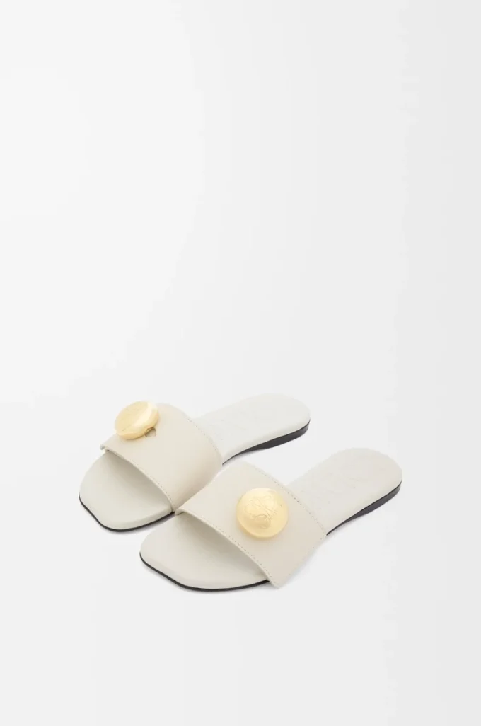Yumuşak dana derisinden üretilmiş Pebble terlik, Sea Salt