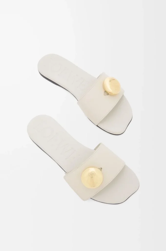 Yumuşak dana derisinden üretilmiş Pebble terlik, Sea Salt
